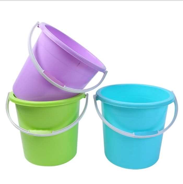 Tri-colour plastic bucket