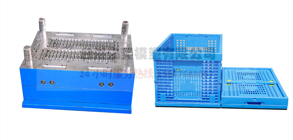 Taizhou customized plastic folding fruit crate injection mould_副本.jpg