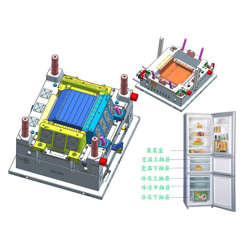 泓美冰箱塑料抽屉模具T0测试成功